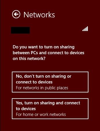UI für die Netzwerkfreigabe