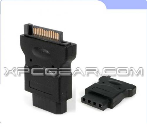 SATA 15-Pin Power Stecker / Adapter / Konverter zu Standard-Molex 4-Pin Strom Buchse für Festplatten und Optische Laufwerke