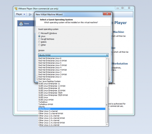 screenshot mit verschiedenen Optionen zur Auswahl im Assistenten für neue virtuelle Maschinen