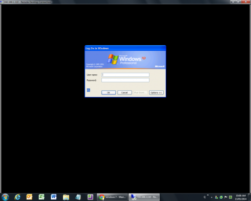 Screenshot von Remote Desktop