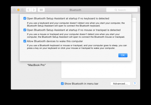 Einstellungen des Bluetooth-Setup-Assistenten